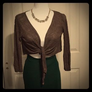 IT'S OUR TIME Dark Brown Sweater Cardigan